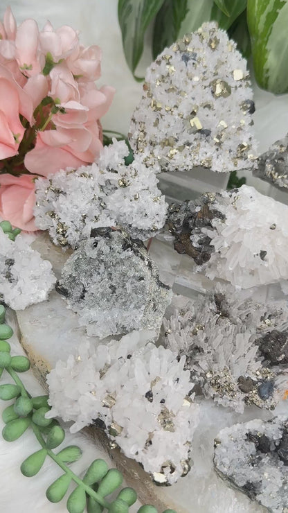 Peru Pyrite on Quartz