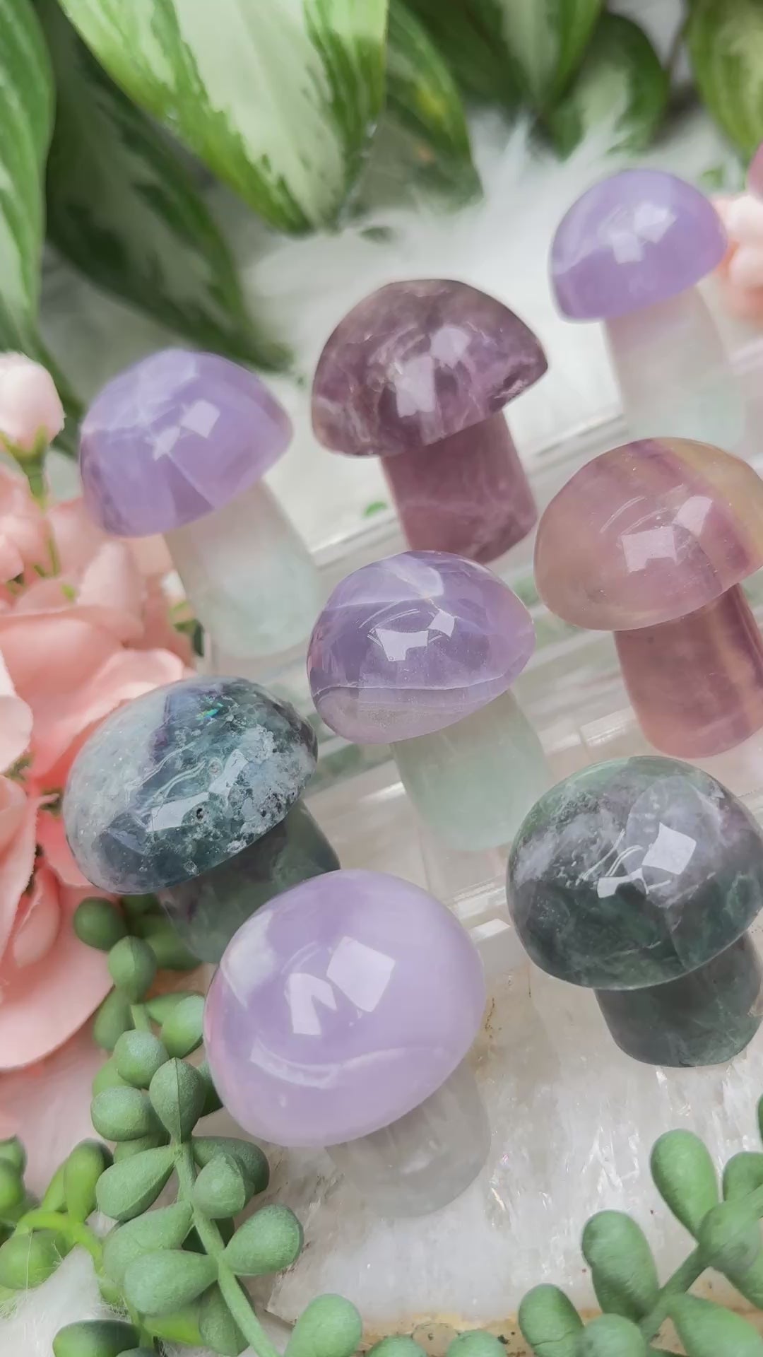 fluorite-crystal-mushrooms