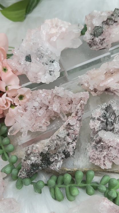 Colombian Pink Quartz Clusters