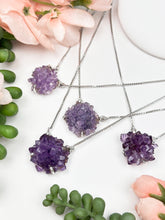 Load image into Gallery: Contempo Crystals - Sterling Silver Amethyst Cluster Necklace - Image 2