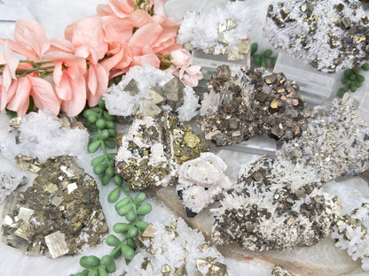 Peru Pyrite & Quartz Clusters