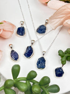 Contempo Crystals - raw-blue-sapphire-necklace - Image 17