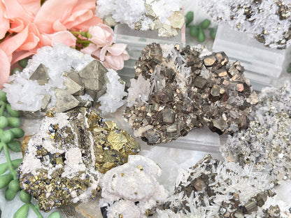 Peru Pyrite & Quartz Clusters