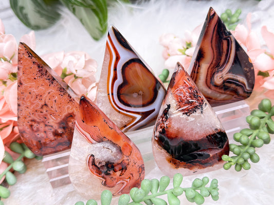 Orange Sardonyx Agate Flames