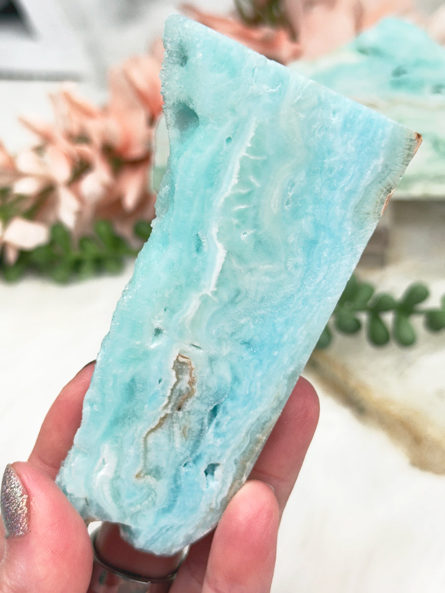 Blue Aragonite Slices