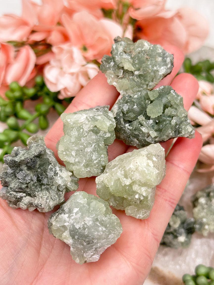 BIG Gem Prehnite Crystal Cluster Druzy Lime Green Large 2024 Display Crystals Morocco