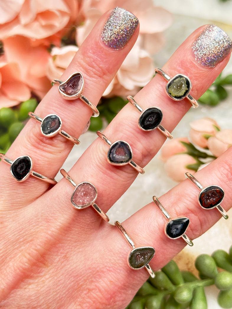 small-silver-agate-rings