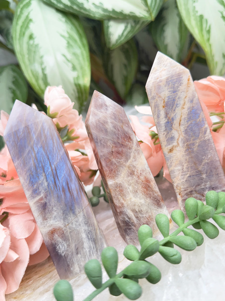 Moonstone Sunstone Points