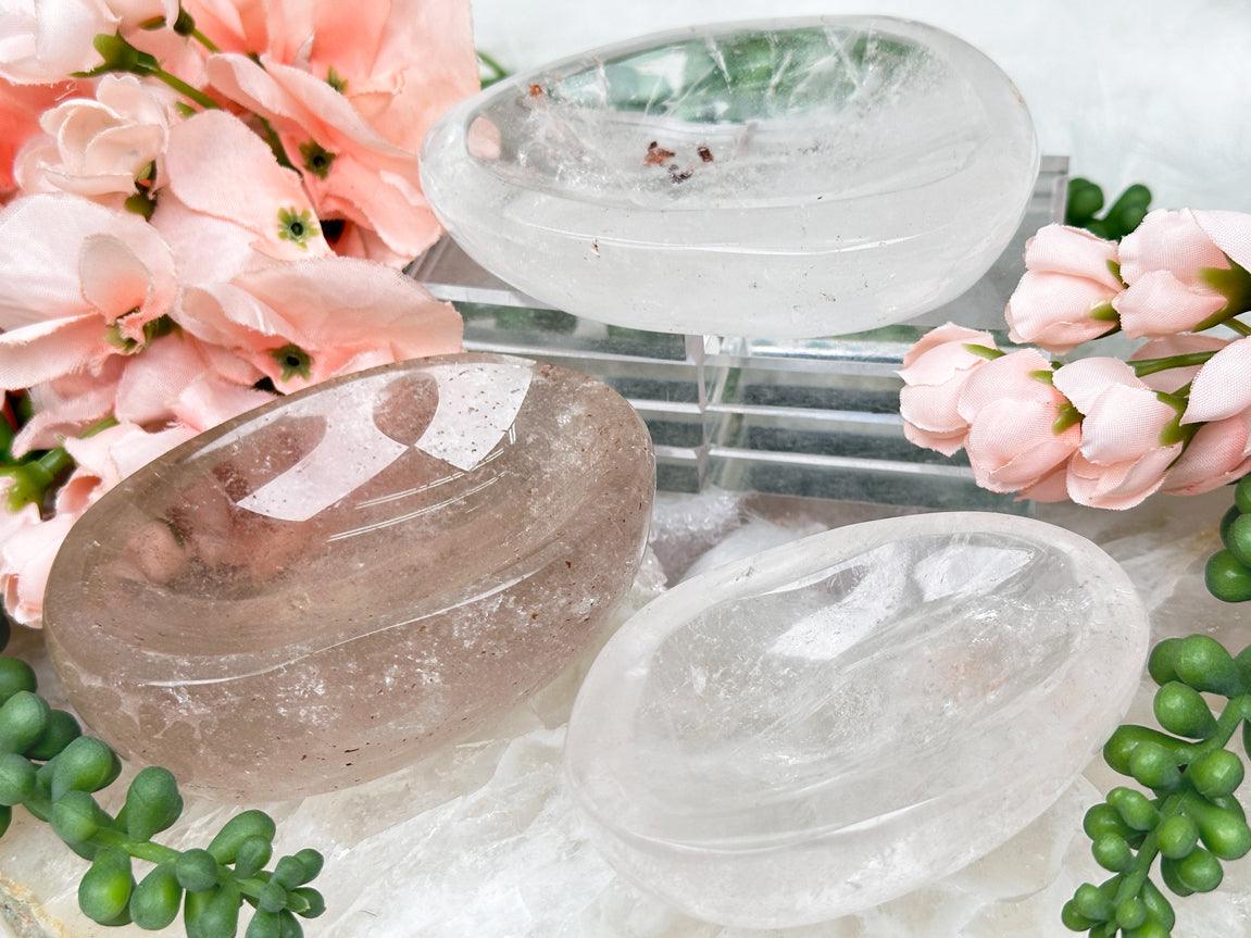 Quartz & Smoky Quartz Ring Dishes