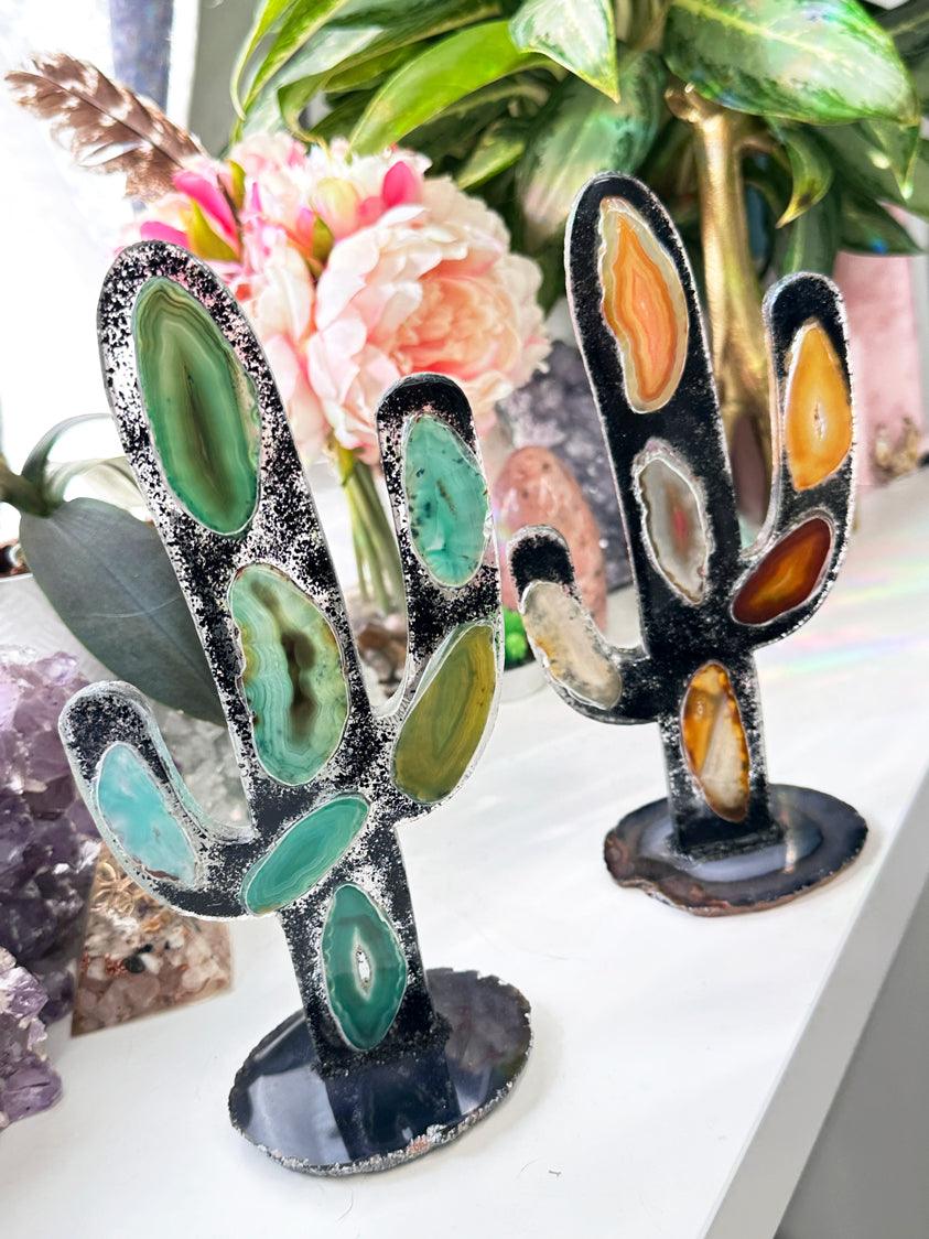 tourmaline-agate-cactus-crystal-decorations