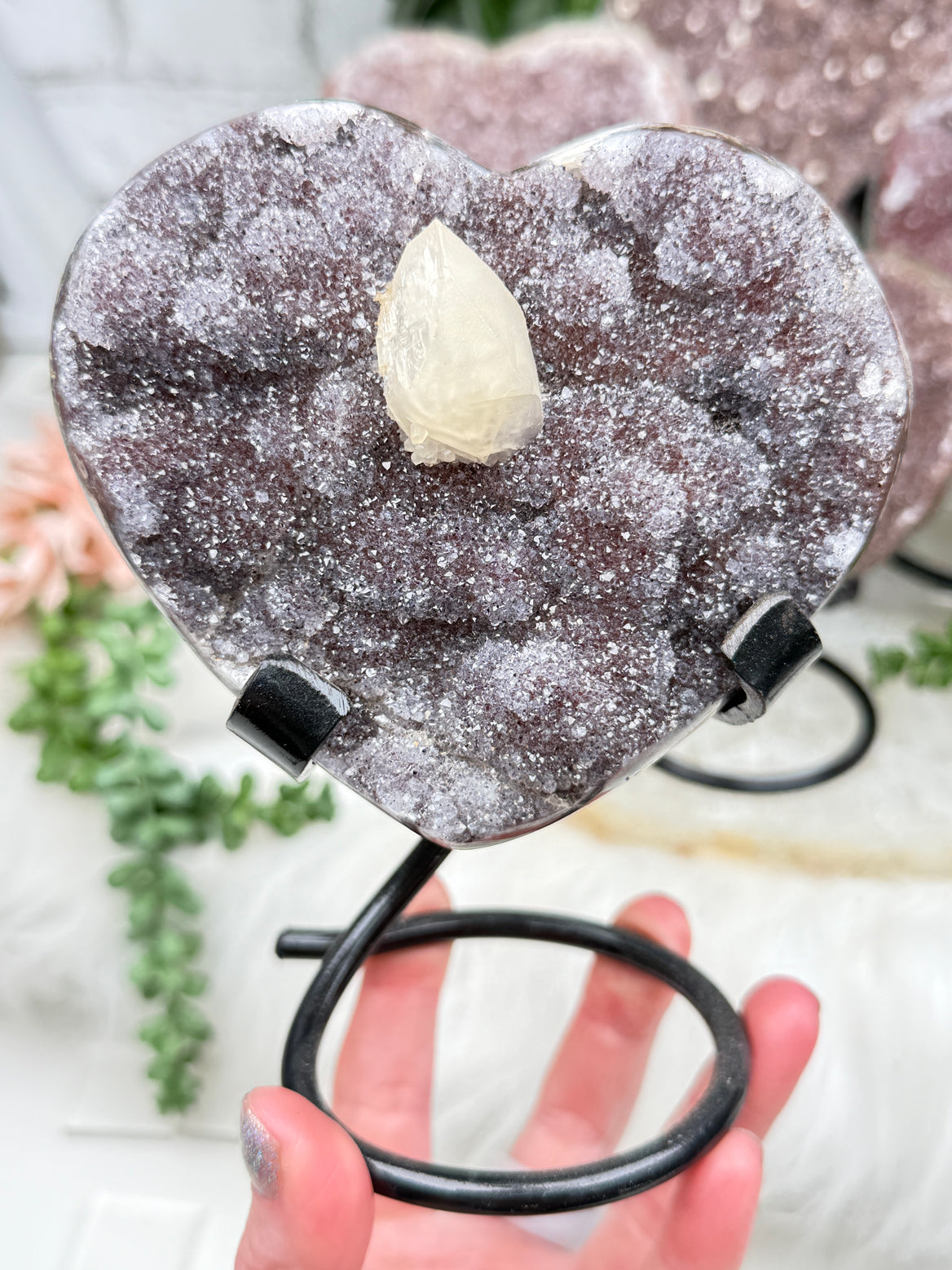 Uruguayan Amethyst Hearts