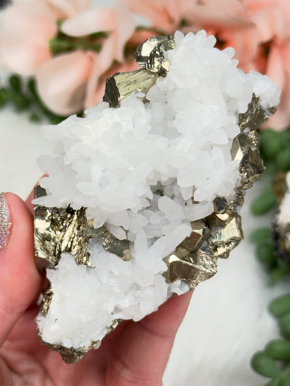 Peru Pyrite & Quartz Clusters