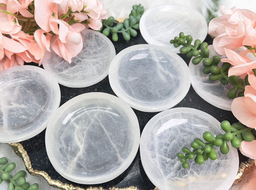 Round Selenite Ring Dish