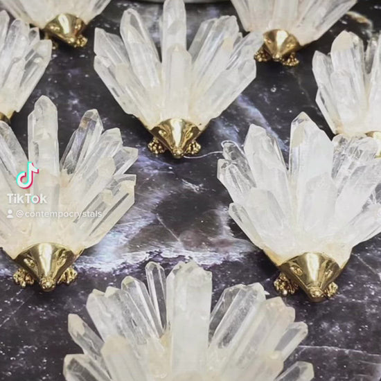 Clear Quartz point crystal hedgehogs for sale