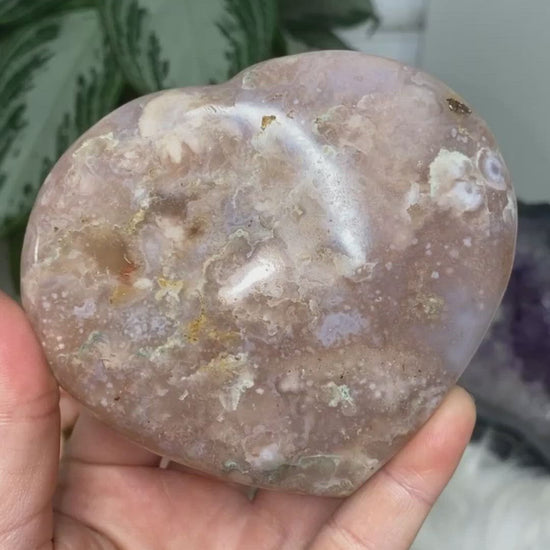 Beautiful Flower Agate Hearts with awesome and unique lines video