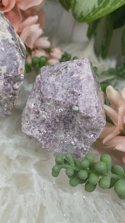 Semi-Polished-Lepidolite-Points