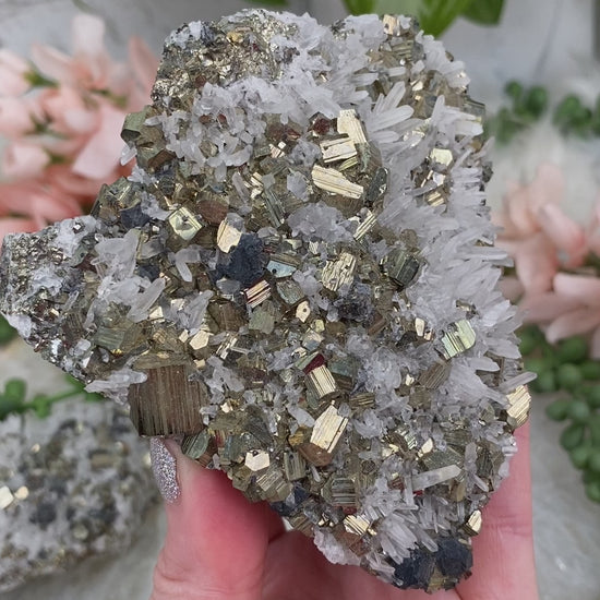 peruvian-pyrite-quartz-cluster