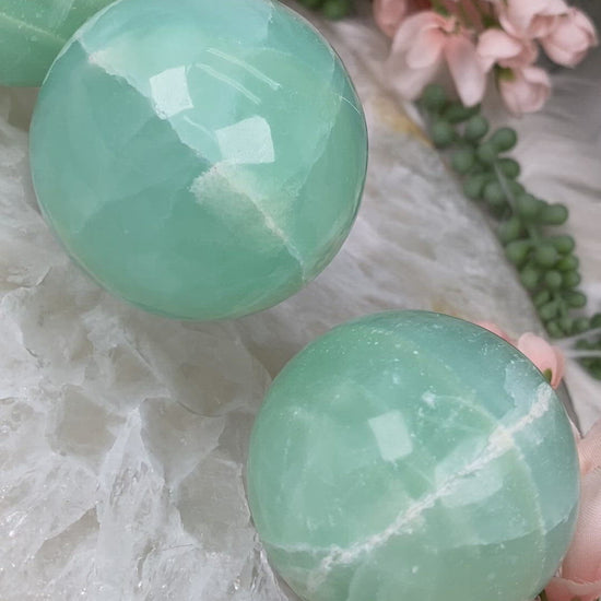 Small-Teal-Calcite-Spheres