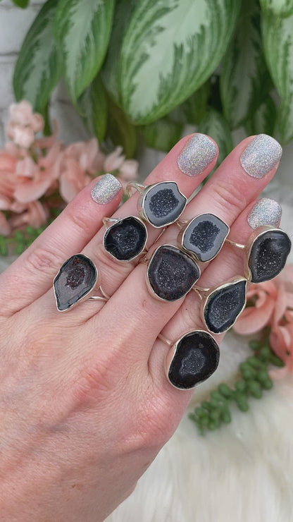 Silver Agate Rings