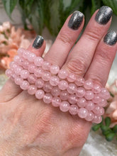 Load image into Gallery: Contempo Crystals - 6mm-Bead-Rose-Quartz-Bracelet-for-Sale - Image 2