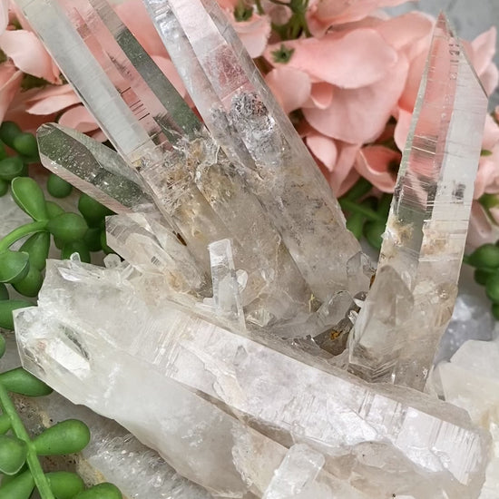 colombian-quartz-clusters-with-limonite