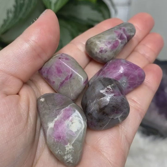 Tumbled Ruby Feldspar Crystal from Contempo Crystals video