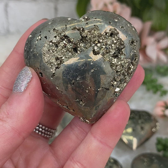 Pyrite-Heart-Crystals for sale