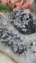 Load image into Gallery: Contempo Crystals - Black-White-Crystal-Clusters-from-Peru-Quartz-Sphalerite - Image 2