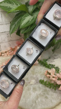 Load image into Gallery: Contempo Crystals - Faceted-Rose-Quartz-Crystal-Rings-Oval-Pear-Sterling-Silver-Band - Image 2