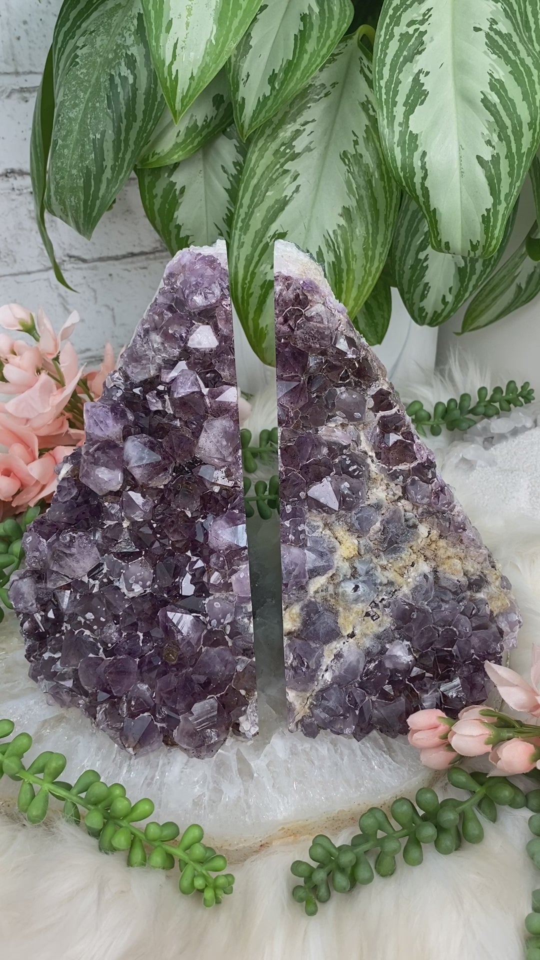 amethyst-cluster-bookends