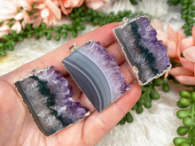 Load image into Gallery: Contempo Crystals - Amethyst-Agate-Pendants - Image 1