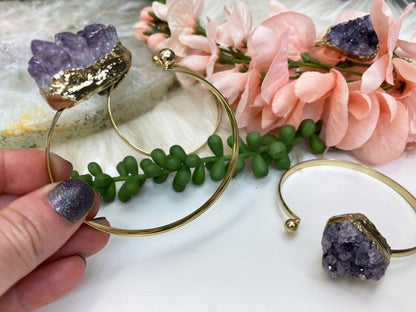 Raw-Purple-Amethyst-Cluster-Gold-Cuff-Bracelet