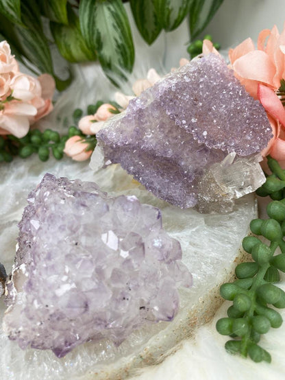 Amethyst-Growing-Over-Calcite