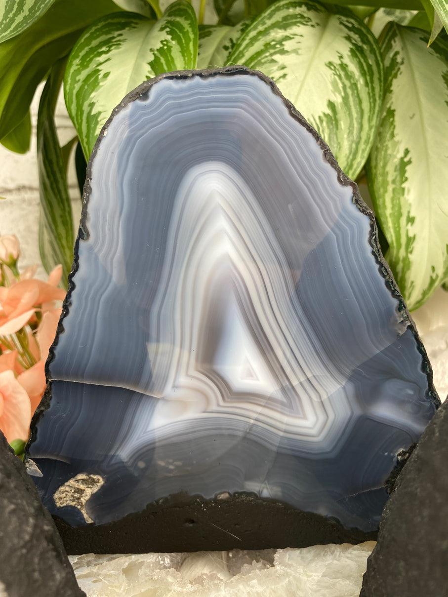Banded-Gray-Agate-Geode