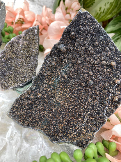 Black-Amethyst-Cluster-with-Siderite