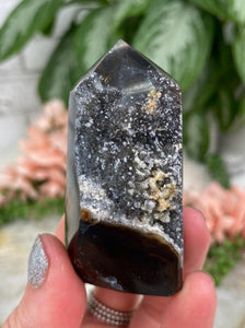 Contempo Crystals - Black-Druzy-Agate-Point-Brazil - Image 8
