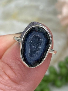 Contempo Crystals - Black-Gray-Agate-Ring - Image 6