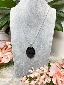 Contempo Crystals - Brown-Black-Hypersthene-Stone-Crystal-Pendant-Necklace-Snack-Chain - Image 7