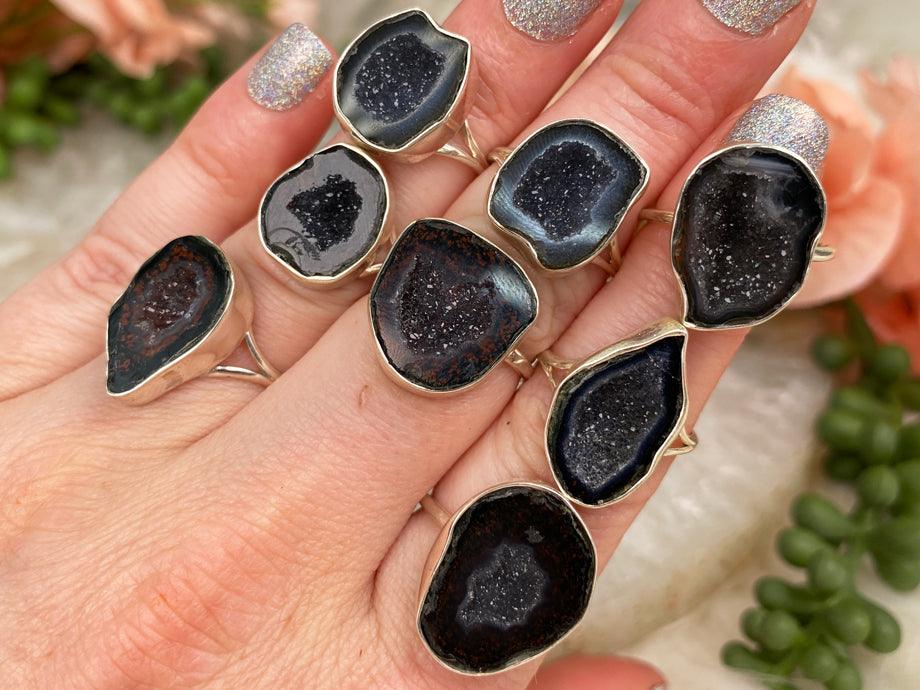 Silver Agate Rings