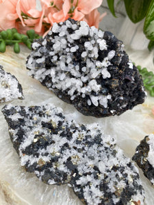 Contempo Crystals - Black-Sphalerite-Quartz-Point-Clusters - Image 4
