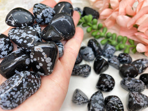 Contempo Crystals - Tumbled-Black-White-Snowflake-Obsidian-Crystal-Tumbles-for-Sale - Image 6