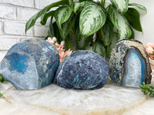 Load image into Gallery: Contempo Crystals - Blue-Agate-Candle-Holders-Back - Image 10
