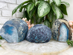 Contempo Crystals - Blue-Agate-Candle-Holders-Back - Image 9