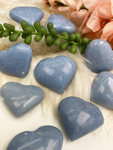 Contempo Crystals - Blue-Angelite-Crystal-Heart-Worry-Stone - Image 2
