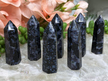 Load image into Gallery: Contempo Crystals - Blue black indigo gabbro small 2 inch crystal point - Image 5