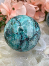 Load image into Gallery: Contempo Crystals - Blue-Chrysocolla-in-Quartz-Sphere-for-Sale - Image 6