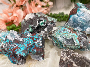 Contempo Crystals - Blue-Druzy-Chrysocolla-Quartz-from-Peru - Image 2