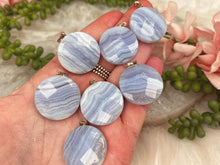 Load image into Gallery: Contempo Crystals - Blue-Lace-Agate-Faceted-Pendants - Image 6