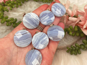Contempo Crystals - Blue-Lace-Agate-Faceted-Pendants - Image 5