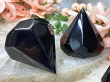 Load image into Gallery: Contempo Crystals - Carved-Black-Obsidian-Diamond-Chakra-Extractor - Image 3